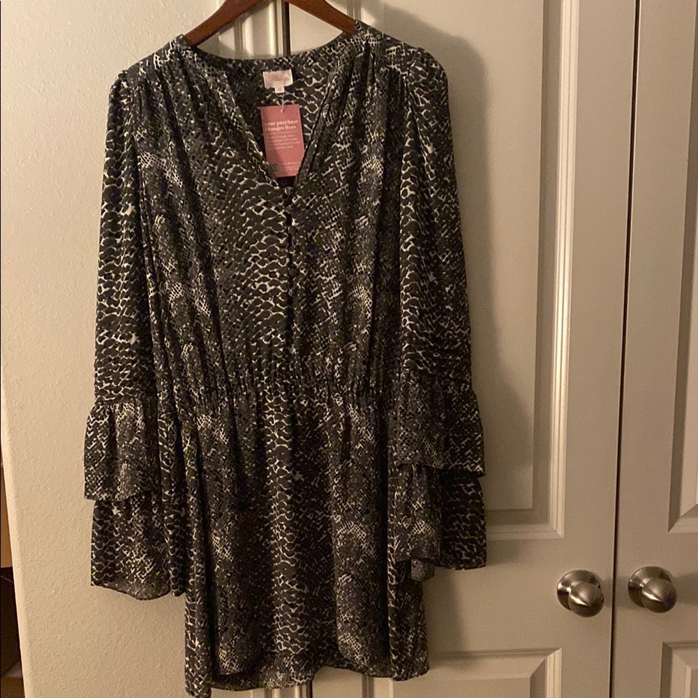 Black and White Animal Print Dress
